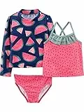Simple Joys by Carter's Set di 3 Rashguard Assortiti Bimba, Anguria, 6-9 Mesi