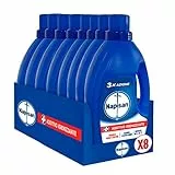 Napisan Additivo Igienizzante Lavatrice, Confezione da 8x1.2 Litri di Igienizzante Liquido per Lavatrice, Contro i Batteri e i Cattivi Odori