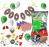 Set decorazioni XXL Super Bowl Football americano NFL oltre 100 pezzi, palloncini, ghirlande, coriandoli UVM