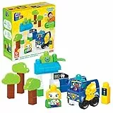 Mega Bloks Green Town Bus Ecologico Amici Bio - Costruzioni per Bambini - 35 Blocchi - 2 Personaggi da Costruire - Regalo per Bambini 1+ Anni, HDX90