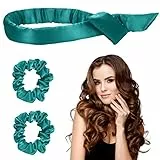 URAQT Senza Calore Bigodini, Bigodini Bigodino Pigro Set, Heatless Curlers, Set Di Bigodino Sleepy Waves Capelli Per Dormire Durante La Notte (Blu pavone)