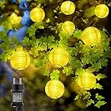 Lanterne per Lucine da Esterno, 8M 40 LED Plug in Luci della Stringa Lanterne impermeabili, 2 modalità, Luci della Stringa Interno per Giardino, Balcone, Matrimonio, Recinzione, Decorazione per Feste