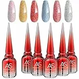 6 colori UV smalto glitter, smalto gel per unghie soak off, smalto per unghie a LED, per manicure, smalto brillante Shellac, kit fai da te a casa, salone, Halloween, feste, Natale
