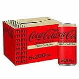 Coca-Cola Zero Zucchero Zero Caffeina - Rinfresca senza zucchero, senza calorie, senza caffeina, confezione da 6 minilate 200 ml