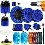 MOOING 20 Pezzi Spazzola per Trapano,Spazzole per Trapano Elettrico,Set di Pulizia Perfetto,Drill Brush Power Scrubber Spazzole per la Pulizia per la Pulizia Toilette,Cucina,Doccia,Piastrelle,Auto