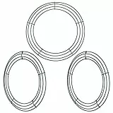 3 Pezzi Verde Scuro 12 Pollici Anelli a Corona di Filo Telaio Corona di Fili per Decorazione di San Valentine di Capodanno (Stile A)