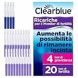 Clearblue 20 Test di Ovulazione e 4 Test di Gravidanza – 24 Test (da usare solo con il Monitor Di Fertilità Clearblue Avanzato)