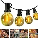Ankey 66FT Catena Luminosa Esterno 20M G40 Impermeabile Luci da Esterno Giardino LED con 32+1 Plastica Lampadine di Ricambio,Catena Luci Esterni Interni per Natale,Giardino,Gazebo,Matrimonio, Feste