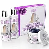 Kit Shampoo Antigiallo, Balsamo e Maschera Viola - Schiarisce Capelli Biondi, Platino, Cenere, Argento e Grigi - Formula Idratante Senza Parabeni e Solfati - Approvato PETA, Ecologico e 100% Vegano