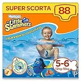 Huggies Little Swimmers Pannolini, Taglia 5-6 (12-18 kg), 88 Pannolini Costumini