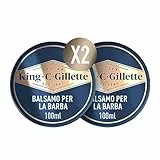 King C. Gillette BALSAMO BARBA per CURA BARBA UOMO, Kit Barba Uomo, 2 Confezioni da 100 ml, Utilizzato Con o Senza Risciacquo con Burro di Cacao, Idea Regalo Uomo