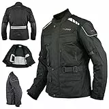 A-Pro Giacca Moto Scooter Tessile Gilet termico impermeabile Touring Nero L