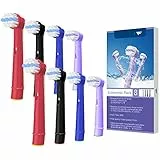 WuYan Testine Ricambio Sostituzione per Oral B Compatibile Testine per Spazzolino, Ricambi Spazzolini Elettrici Precision 8 Pezzi (Adulto Multicolore 8Pezzi)