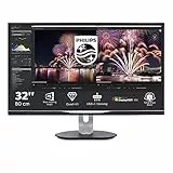 Philips 328P6AUBREB USB-C Docking Station Monitor 32', 2560 x 1440, LED IPS, HDR 400, Adobe RGB 99%, Pivot, Inclinabile, 10 bit, Audio Integrato, HDMI, Display Port, VGA, USB, RJ45, Vesa, Nero