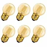 LVWIT Lampadine LED Filamento Attacco E27,Forma G45,4W Equivalente 35W,410LM,Luce Bianca Calda 2400K,Risparmio Energetico,Non Dimmerabile,Pacco da 6 unità