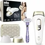 Braun Silk-expert Pro 5 Epilatore Luce Pulsata, Alternativa al Laser, Rasoio e Custodia da Viaggio inclusi, Idea Regalo, PL5137 Bianco e Oro
