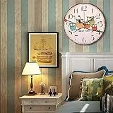 NOBRAND Grande orologio da parete in legno a forma di gufo, stile vintage, rustico, per casa, ufficio, bar, decorazione