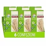Enervit, EnerZona Cracker Chia e Sesamo, Monoporzioni, 6 Minipack da 24 Grammi, 100% Vegetale, per Mantenere il Tono Muscolare, con Proteine di Soia, Pisello e Farro, con Olio Extra Vergine di Oliva