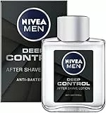 Nivea Men Deep Control After Shave Lotion Antibatterico dopobarba, per la cura della pelle dopo la rasatura, 100 ml, Confezione da 3 (100 ml x 3)