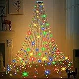 Luci di Natale, 400 Luci Ad Anello per Alberi di Natale, 1,75 m 16 Gruppi di Luci Decorative a Cascata Natalizie 8 Modalità di Illuminazione Luci Impermeabili per Feste di Natale, Feste di Compleanno.