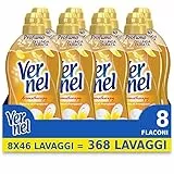Vernel Aromatherapy Fascino di Frangipani, Ammorbidente Lavatrice Concentrato, Sensazione di Profumo come appena lavato, 8 x 46 lavaggi, totale 368 lavaggi