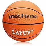 meteor Palla Basket Pallone Basketball - Taglia 5 o 6 o 7 - Giovani & Adulti Ideale per Formazione Pallacanestro - Layup