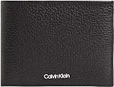Calvin Klein Minimalismo Trifold 10cc W/Coin, Accessori da Viaggio-Portafogli Tri-Fold Uomo, in Pelle, CK Nero, Taglia Unica