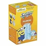 Swiffer Duster Piumini Catturapolvere, 9 Piumini, Cattura e Intrappola Polvere e Sporco, Raggiunge I Punti più Difficili della Casa, Panni con 79% di Fibre Riciclate