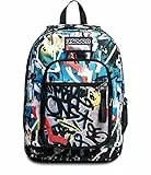 Seven Zaino New Fit Scuola, Navybush, Nero, Doppio Scomparto, Scuola e Viaggio, Zaino Bambini e ragazzi