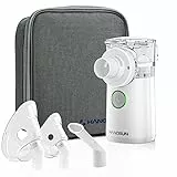Hangsun Aerosol Portatile, Aerosol Ultrasuoni Silenzioso per Adulti e Bambini, Nebula Aerosol Mesh con Borsa di Stoccaggio, Supporta il Funzionamento a Batteria e USB,CN750(non ricaricabile)