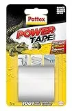 Pattex Power Tape, Nastro Telato Americano, Isolante per Carichi Pesanti, Per Tutti i Materiali, Impermeabile, Universale, Per Riparazioni, Fissaggio, Imballaggio, Bianco, 48mmx5m