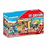 Playmobil City Life 70336, Pizzeria con tavoli all'aperto, Con effetti luminosi, Dai 4 anni