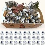 Baci Perugina Idee Regalo Per Natale 2023 - Baci Perugina Classici 400 gr + Stella di Natale Glitterata + Cesto di Cartoncino Natalizio