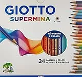 GIOTTO Supermina - Astuccio da 24 Matite a Pastello Colorate, 3.8mm