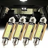 LncBoc 41mm C5W LED Lampadine 27SMD 2016LED Super Luminosi Bianca Lampadine per Porte Interne di Auto Luci di Lettura Luci Plafoniera Luce Targa 12V Confezione da 4