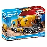 Playmobil City Action 71406 Betoniera, La Cabina di Guida è Pieghevole e Lo Scivolo è Mobile, Giocattolo per Bambini dai 4 Anni in su