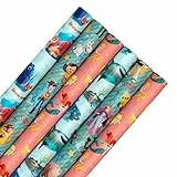 Hallmark Disney - Set di 6 rotoli di carta da regalo, 3 fantastici disegni