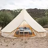 ATAAY Mongolia Yurta Tenda Grande Tenda da Campeggio 5-8 Persone Outdoor Impermeabile Campana Dieci Tende per Famiglie per Famiglia Viaggi con Guida autonoma Escursionismo (Khaki 4m)