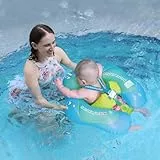 Free Swimming, salvagente gonfiabile per bambini, aiuta il bambino a imparare a calciare e nuotare con un salvagente gonfiabile per l'età di 3-36 mesi, verde, S