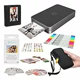 Lifeprint Stampante portatile per foto e video 2x3 (Nero) Pacchetto adesivi