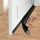 Tkekruh Sottoporta Doppia Guarnizione Isolamento,Paraspifferi Sottoporta,Universale Isolamento Acustico Imbottito Antispiffero Antiacqua Pioggia Spifferi Insetti Antirumore Impermeabile