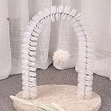 TPfocus Tiragraffi con arco per gatti con giocattolo interattivo da appendere per gatti, tiragraffi multifunzionali, spazzola massaggiante con morbido cuscinetto in peluche per gatti al coperto e