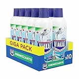 Viakal Anticalcare Igienizzante Liquido, 10 Confezioni da 470ml, Tecnologia Anti-Goccia, Elimina Fino Al 100% Di Calcare, Combatte i Cattivi Odori, Formato Convenienza