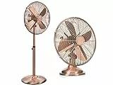 TRISTAR VE-5971 VE-5970 - Set ventilatore da tavolo e ventilatore a piantana, colore: rame