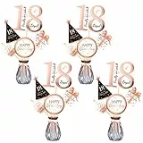 Qpout Bastoncini centrotavola 18 ° Compleanno Oro rosa-18 ° e di Compleanno Accessori-Finalmente Un Adulto legale -Party Saluti a 18 Anni Festa di Compleanno Bomboniera Forniture da tavola