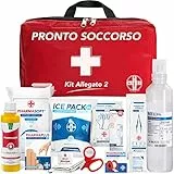 AIESI® Cassetta medica di pronto soccorso (Borsa) con ALLEGATO 2 per aziende meno 3 dipendenti, Conforme DM388/DL81, Made in Italy