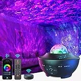 Proiettore Stelle Soffitto,Galassia Lampada Stelle Proiettore per Bambini, Controllo vocale da Alexa & Google Assistant, Luce Notturnacon Timer/Remote/Altoparlante Bluetooth
