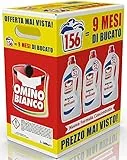 Omino Bianco - Detersivo Lavatrice Igienizzante Liquido, 156 Lavaggi, Igienizza i Capi e Rimuove Germi e Batteri, Formato Convenienza, 3 x 2600 ml