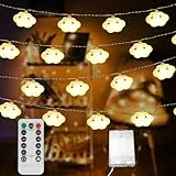 Delamiya Catena di luci a batteria, a forma di nuvole, per esterni, 8 modalità con timer, 3 m, 20 LED, per interni e bambini, funzionamento a batteria, luce notturna per camera, decorazione,