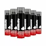 Gillette Schiuma da Barba Classica, 6 Confezioni da 300 ml, Maxi Formato, Clinicamente Testato, Riduce l'Attrito dalle Lamette, Facile da Distribuire e Risciacquare